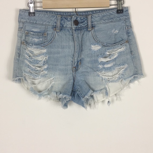 American Eagle Outfitters Pants - American Eagle Distressed Hi-Rise Jean Shorts
